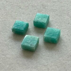 Amazonite Square Cut 3 Star Cabochons - Ready to Set - c 5.55 tcw - Sold By Lot